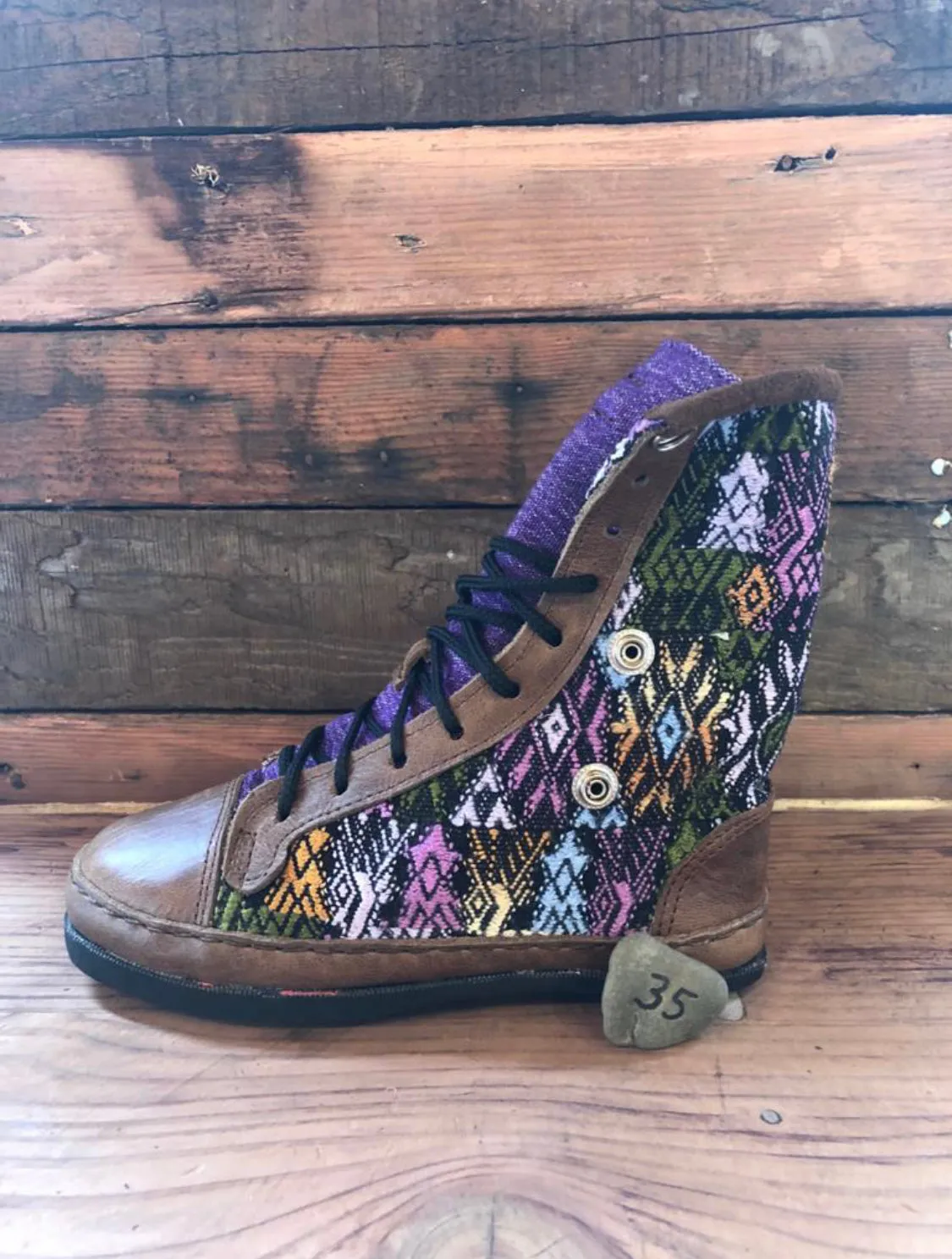 Size 35 - Fold down Desert Boots -  Pastel Deers