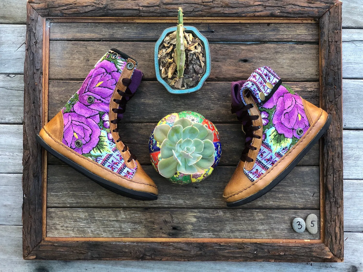Size 35 - Fold down Desert Boots - Purple
