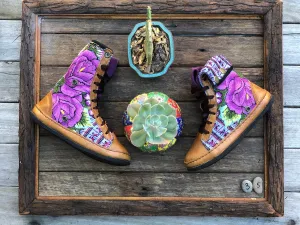 Size 35 - Fold down Desert Boots - Purple