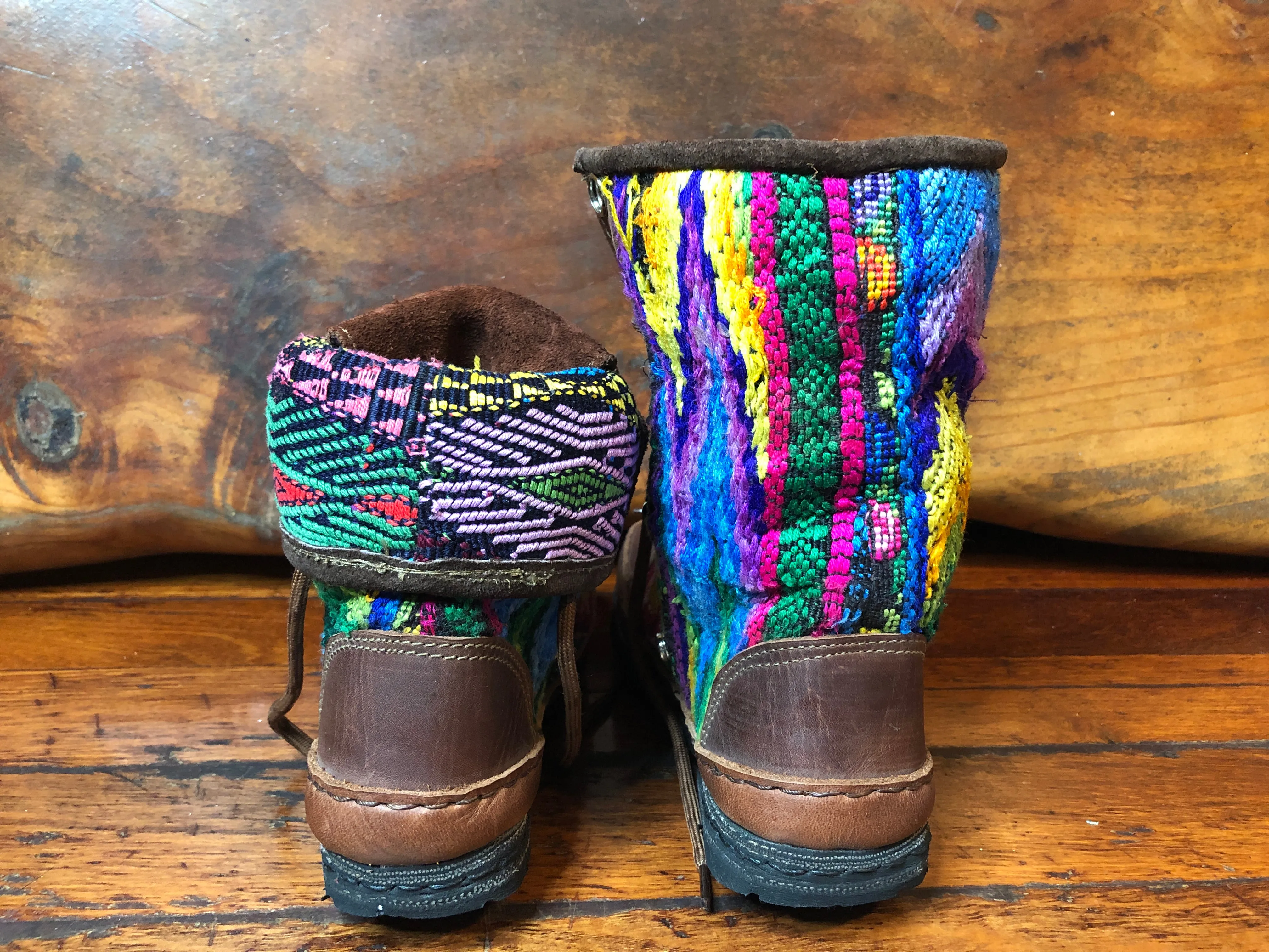 Size 36 Deluxe Desert Boots - Rainbow Zigzag