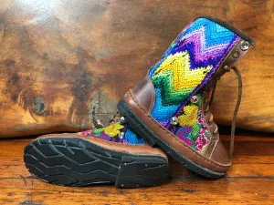 Size 36 Deluxe Desert Boots - Rainbow Zigzag
