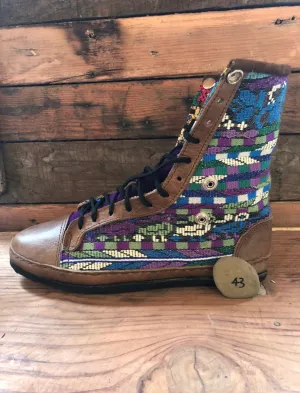Size 43 - Fold down Desert Boots Purple Blue and Green