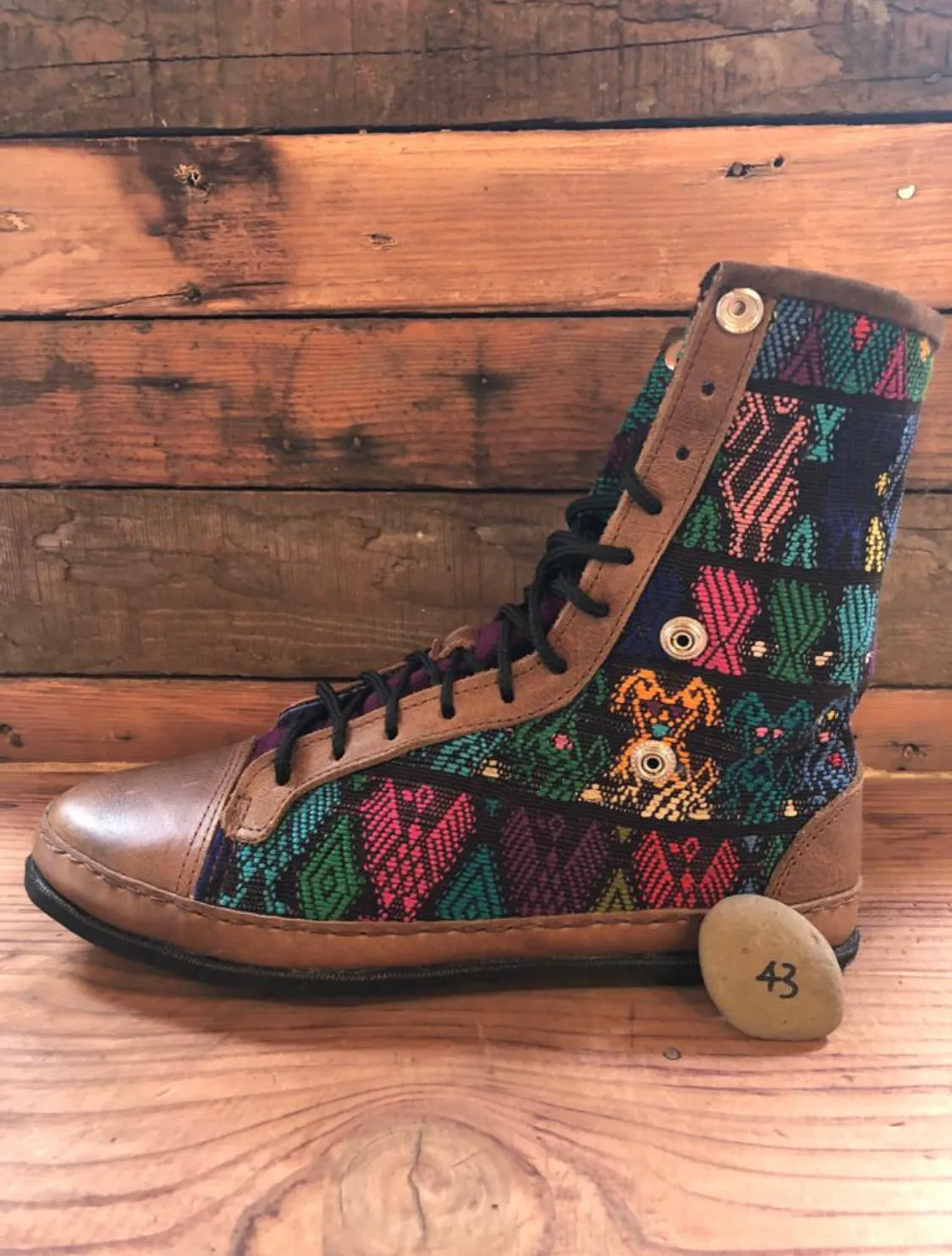 Size 43 - Fold down Desert Boots  Rainbow Birds