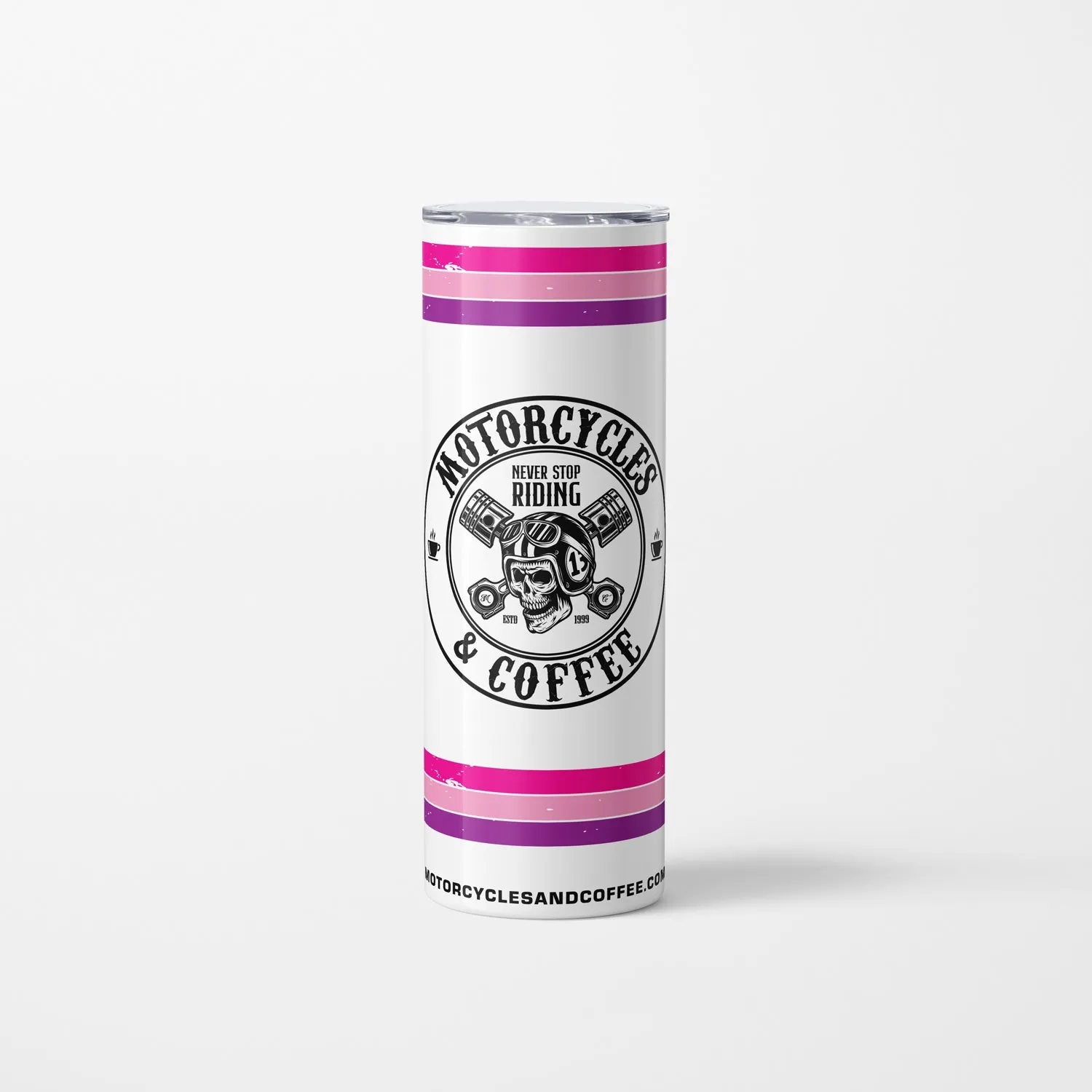 Skinny Tumbler - Lucky Skull Stripes