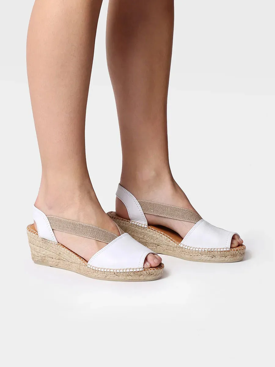 Slingback medium wedge espadrille in lether - TEIDE-P