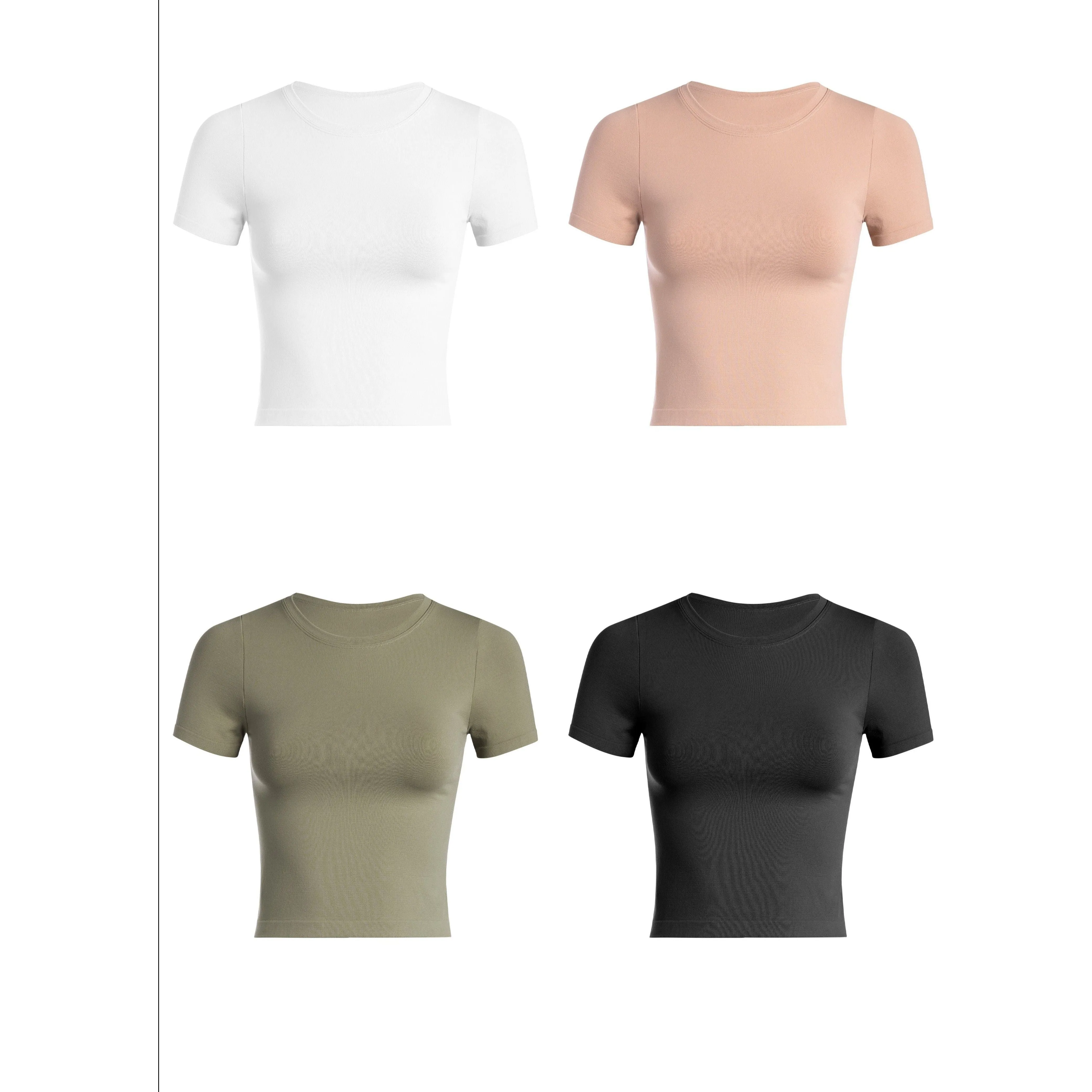 Smooth Crew Neck Baby Tee Top