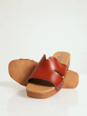 Soft Style Kesia Open Toe Clog - Cognac
