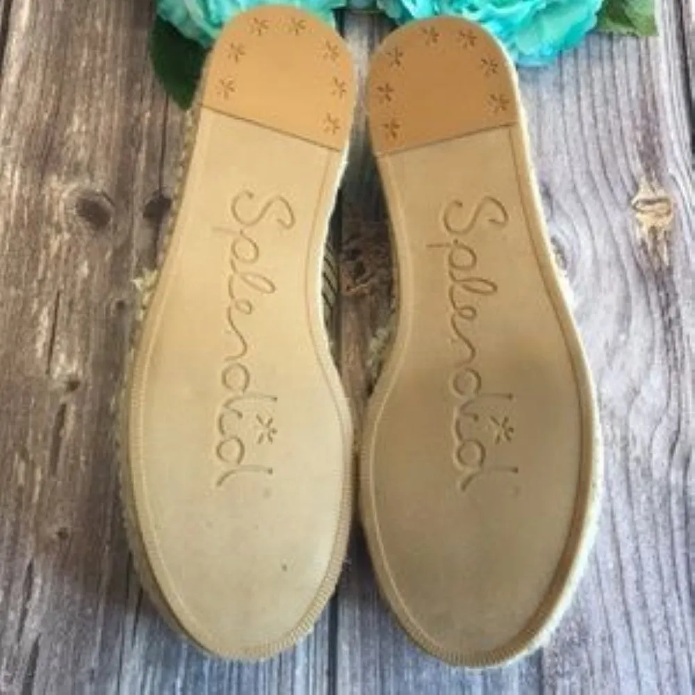 SPLENDID Lilly Striped Canvas Slip On Espadrille Flats 10M