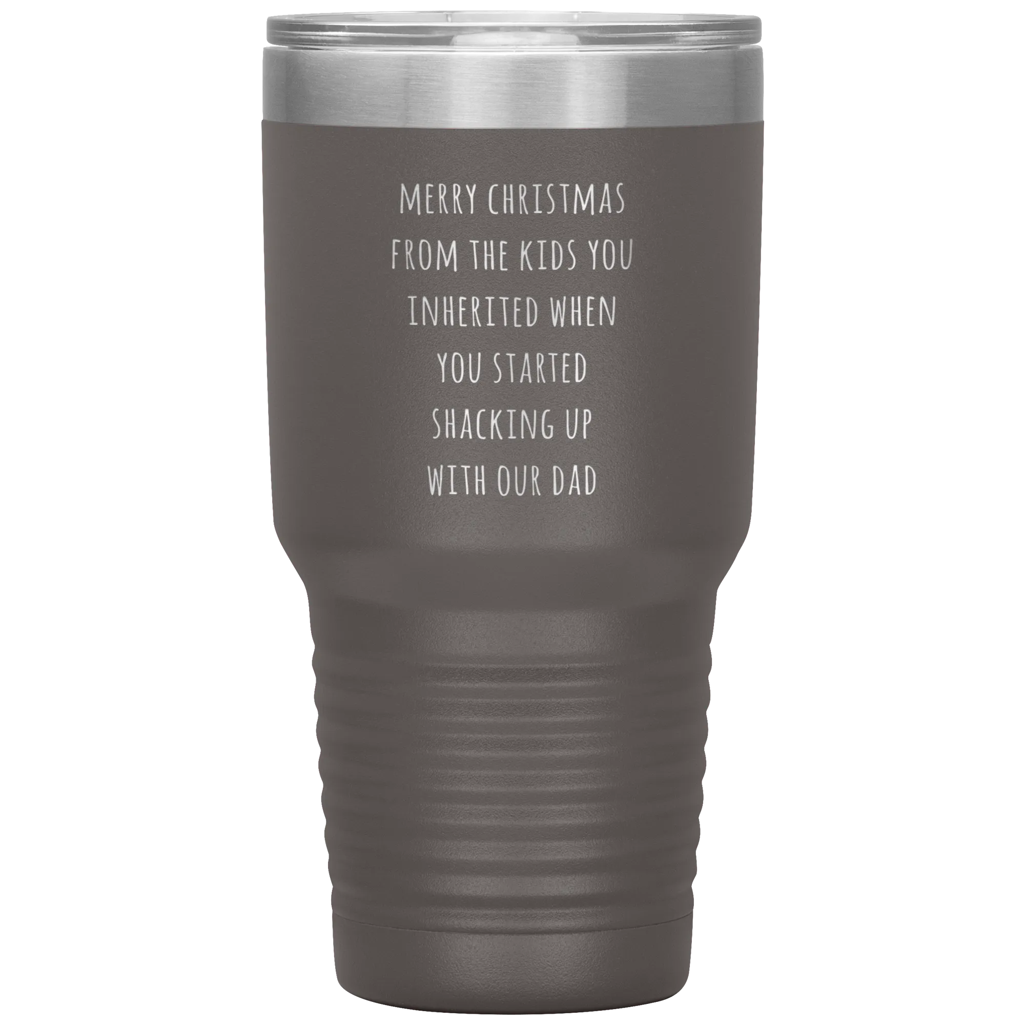 Stepmom Mug Stepmother Gift for Stepmoms Funny Merry Christmas from the KIDS You Inherited When You Started Shacking with Tumbler Coffee Cup