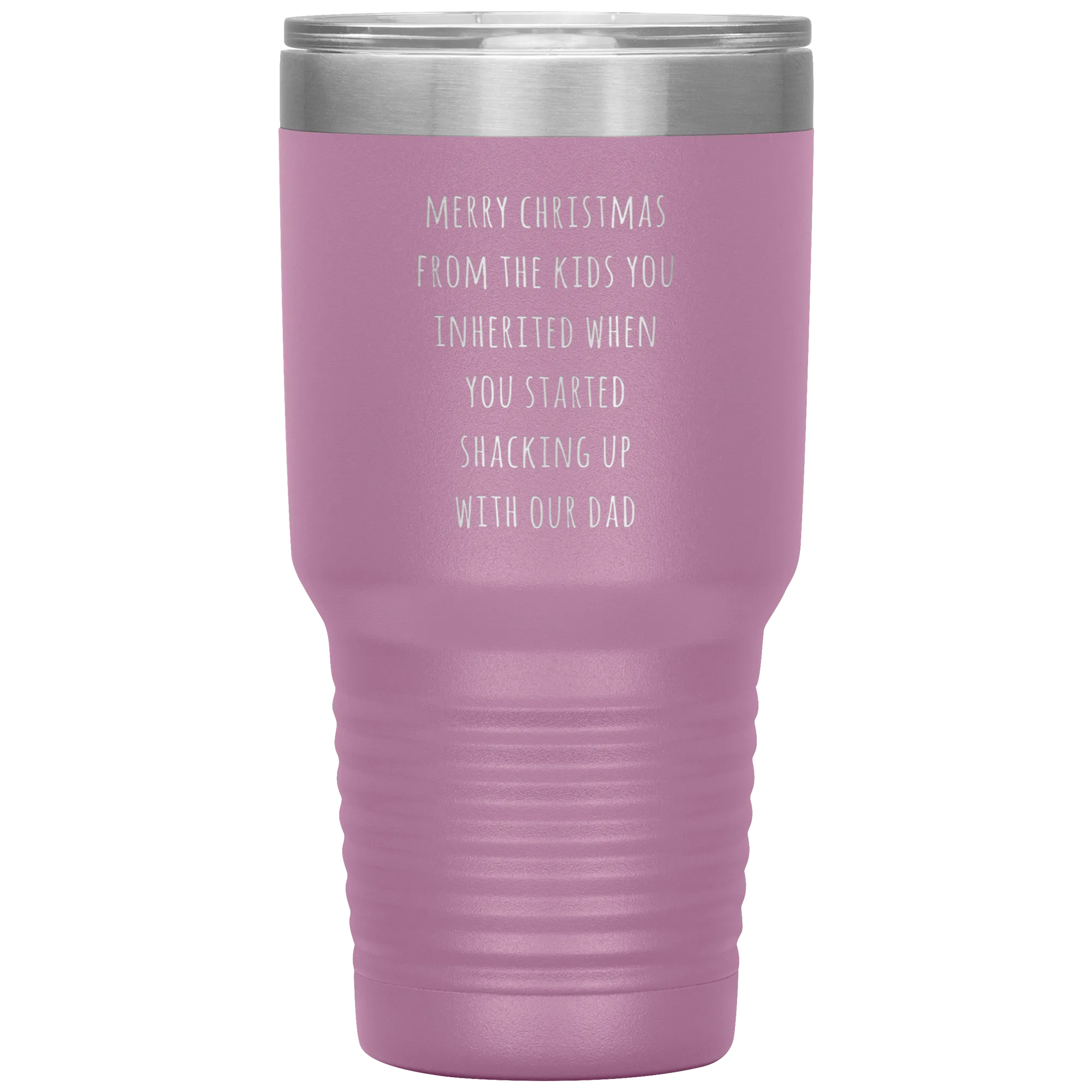 Stepmom Mug Stepmother Gift for Stepmoms Funny Merry Christmas from the KIDS You Inherited When You Started Shacking with Tumbler Coffee Cup