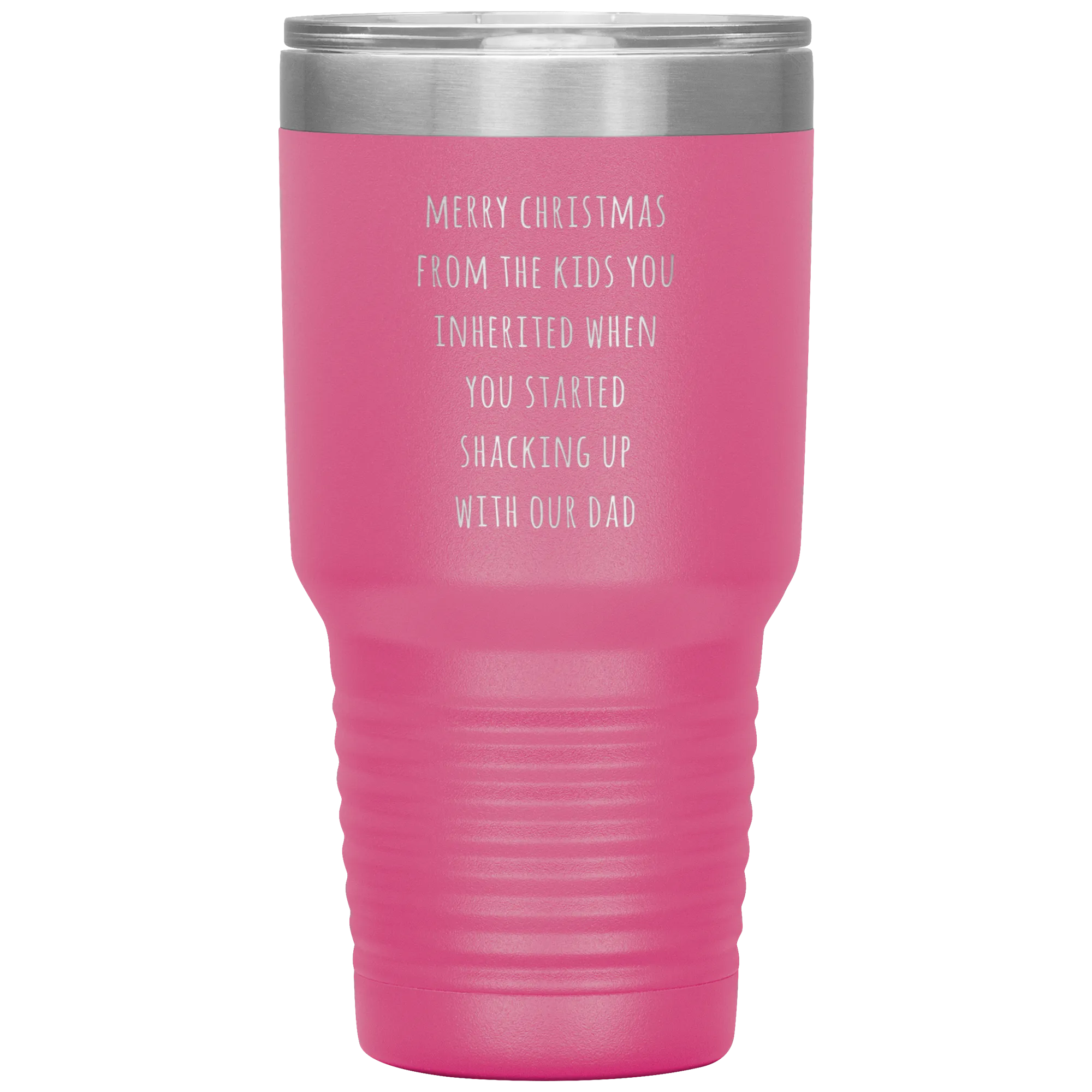 Stepmom Mug Stepmother Gift for Stepmoms Funny Merry Christmas from the KIDS You Inherited When You Started Shacking with Tumbler Coffee Cup
