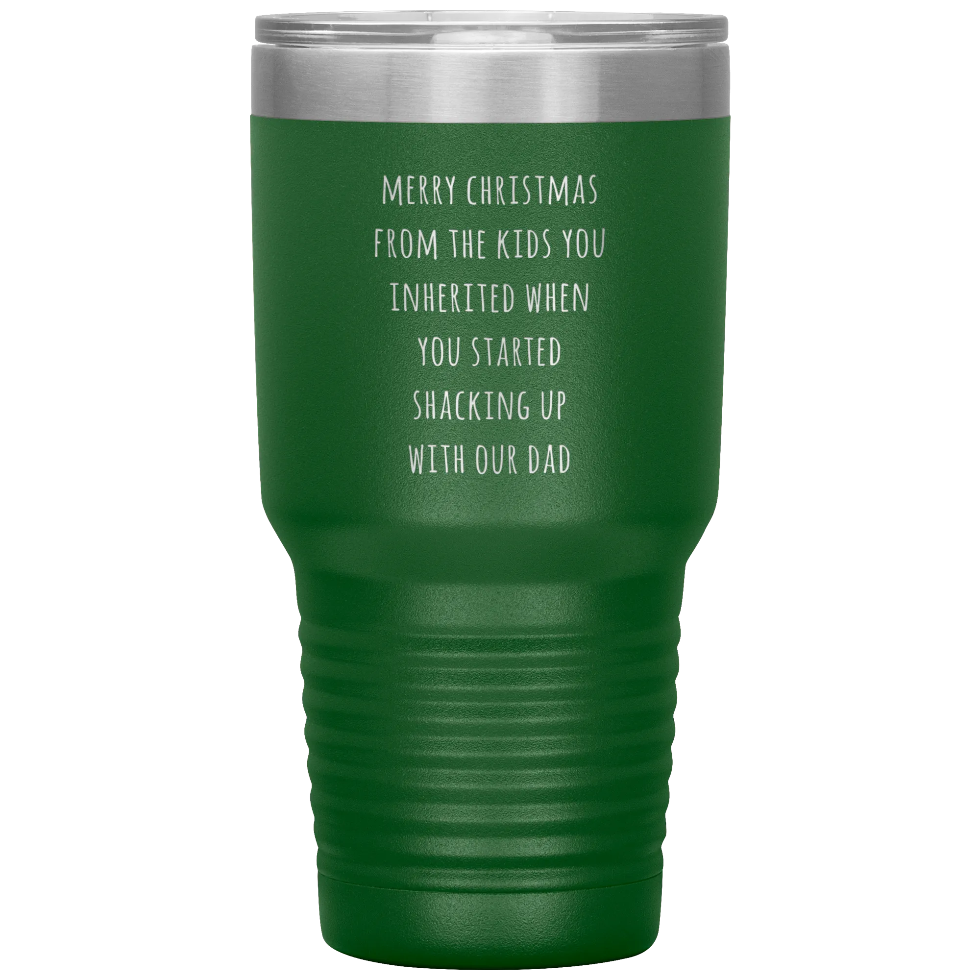 Stepmom Mug Stepmother Gift for Stepmoms Funny Merry Christmas from the KIDS You Inherited When You Started Shacking with Tumbler Coffee Cup