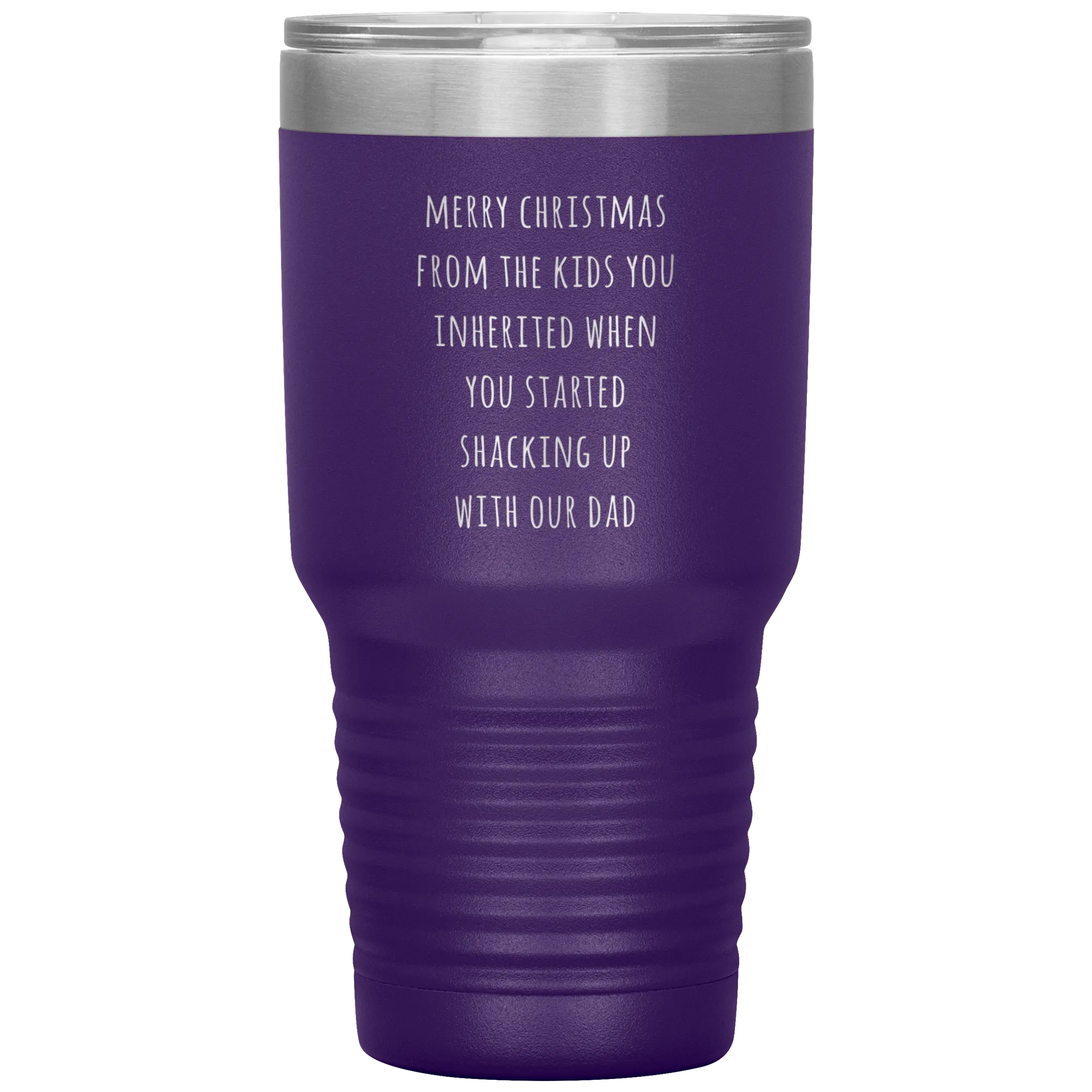 Stepmom Mug Stepmother Gift for Stepmoms Funny Merry Christmas from the KIDS You Inherited When You Started Shacking with Tumbler Coffee Cup