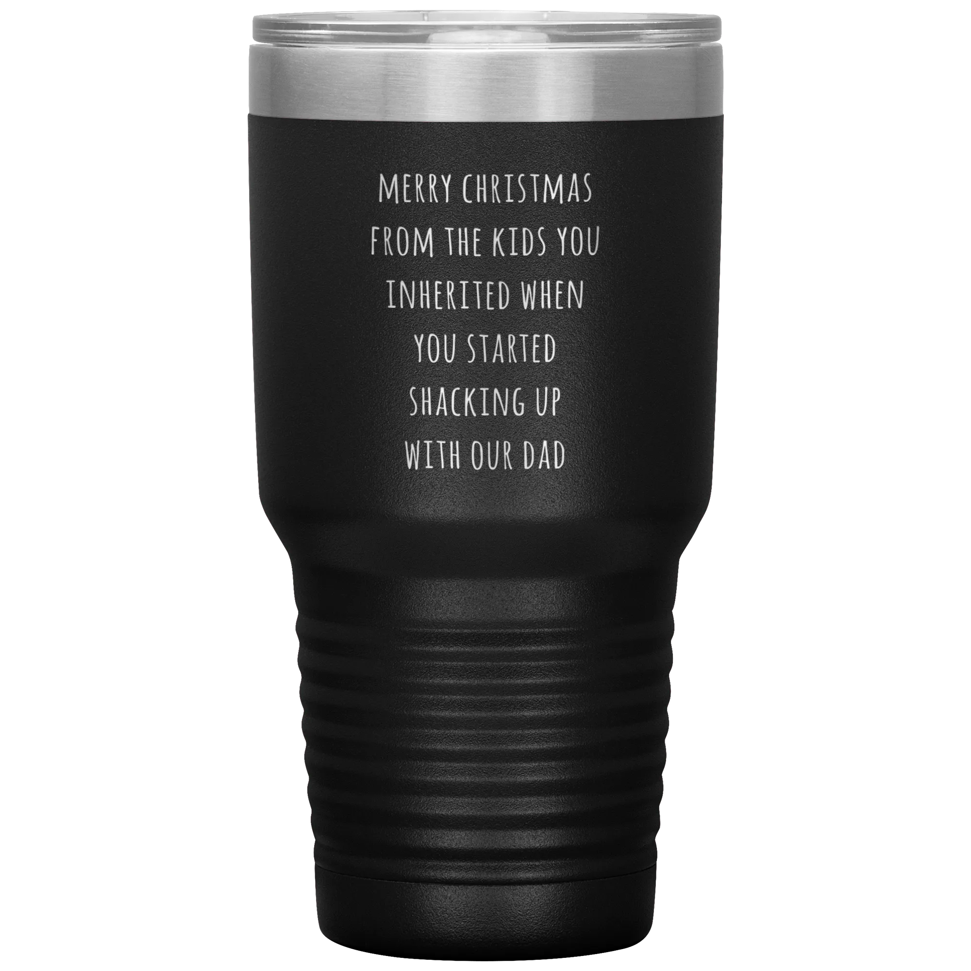 Stepmom Mug Stepmother Gift for Stepmoms Funny Merry Christmas from the KIDS You Inherited When You Started Shacking with Tumbler Coffee Cup