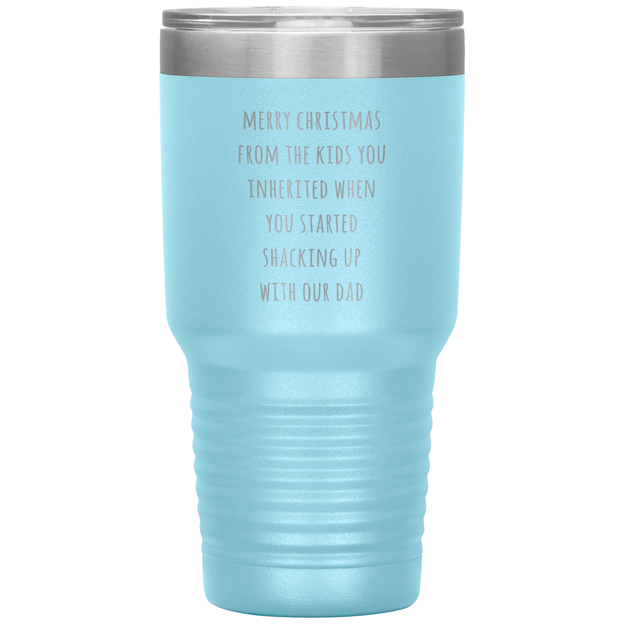 Stepmom Mug Stepmother Gift for Stepmoms Funny Merry Christmas from the KIDS You Inherited When You Started Shacking with Tumbler Coffee Cup