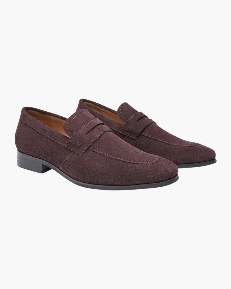 Suede Men Penny Loafers Elegant Slip On
