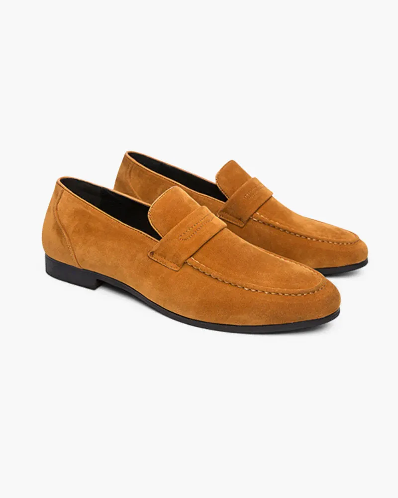 Suede Men Penny Loafers Elegant Slip On
