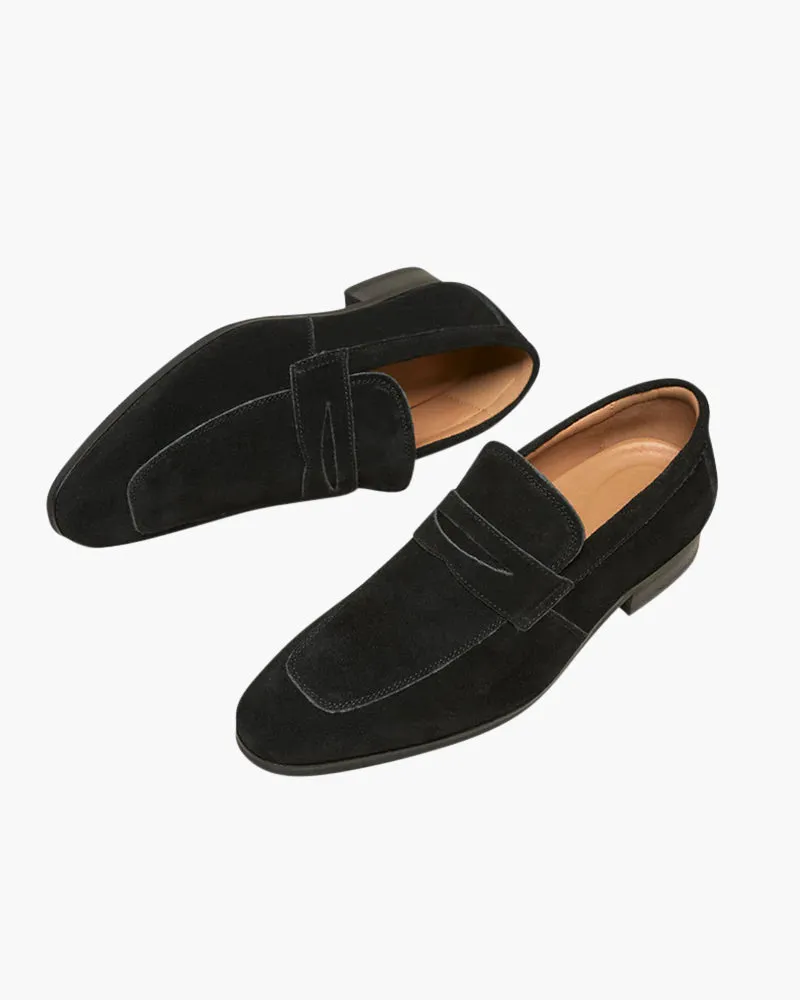 Suede Men Penny Loafers Elegant Slip On