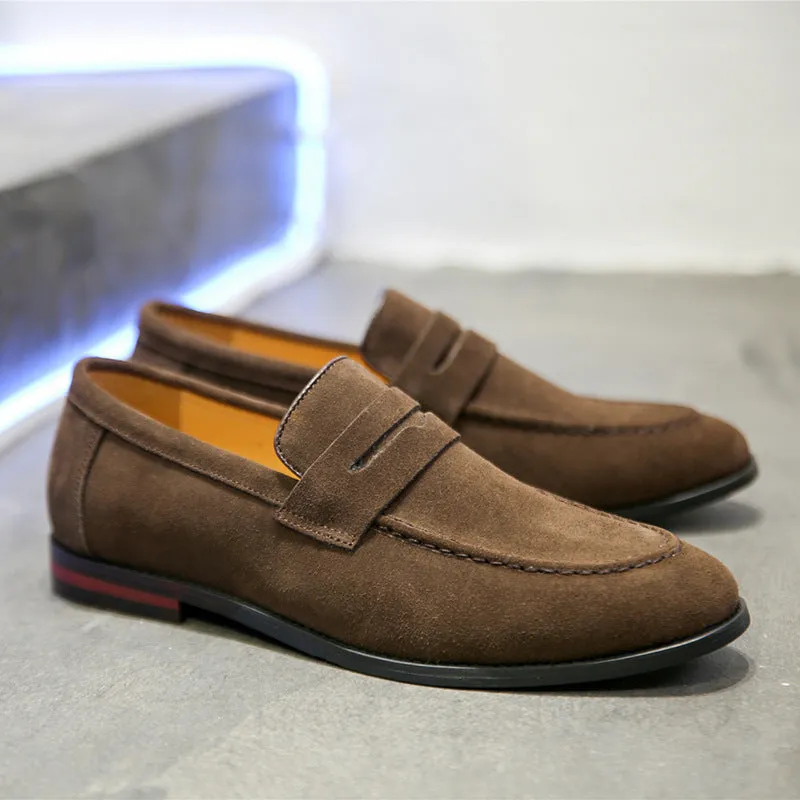Suede Slip-On Loafers