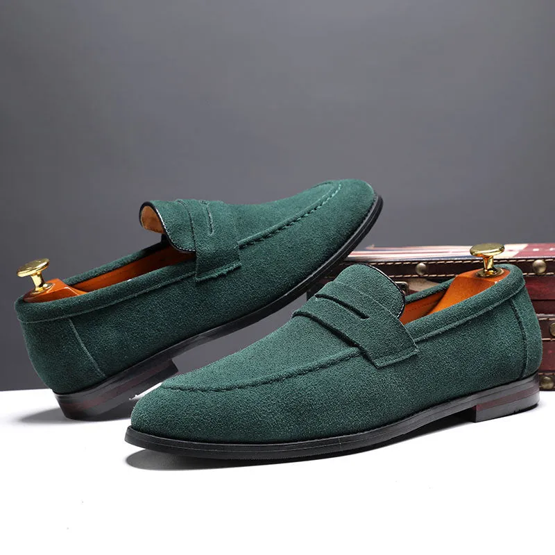 Suede Slip-On Loafers