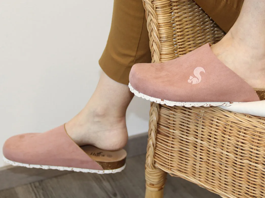Thies Women clogs Eco Bio 'Full Slide', light pink