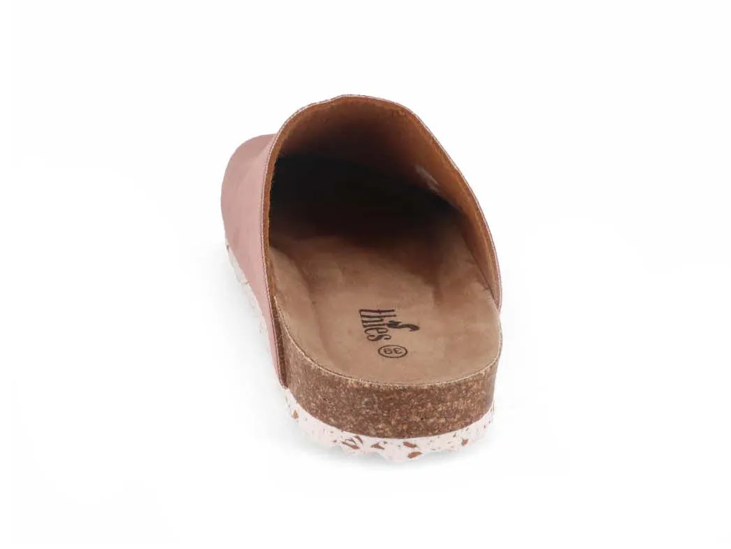 Thies Women clogs Eco Bio 'Full Slide', light pink