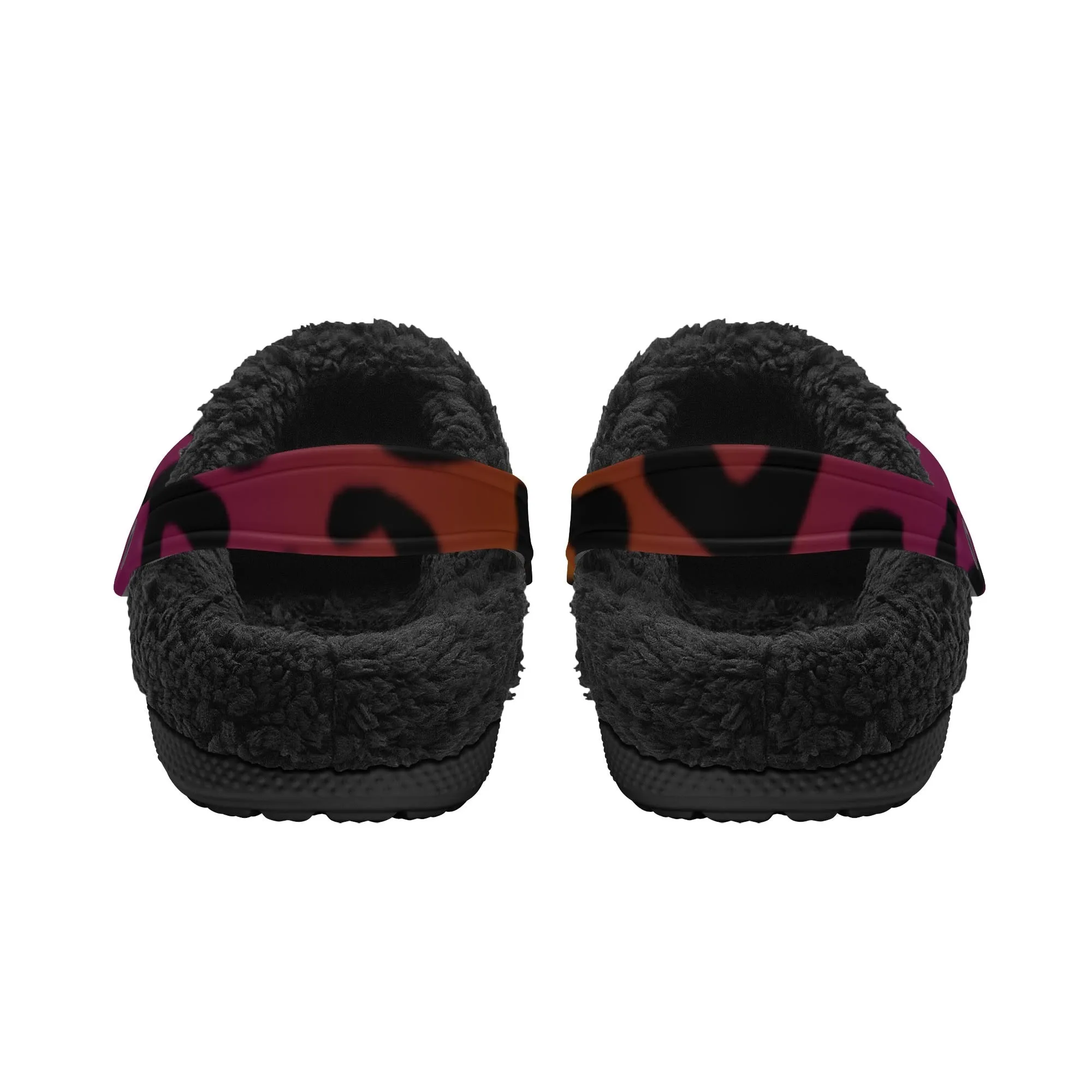 Tiger Stripe Black Winter Fur Lined Clog