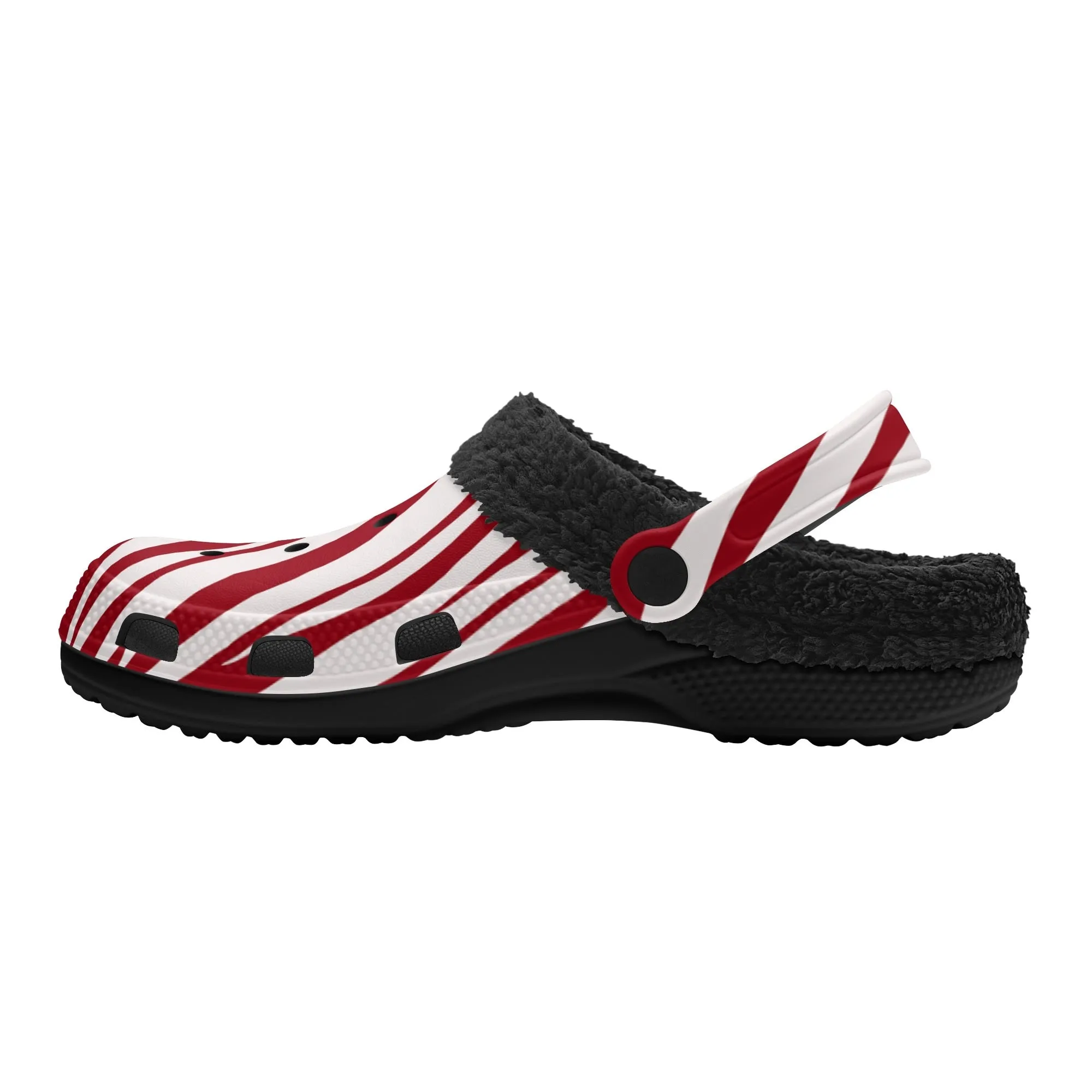 Tiger Stripe Black Winter Fur Lined Clog