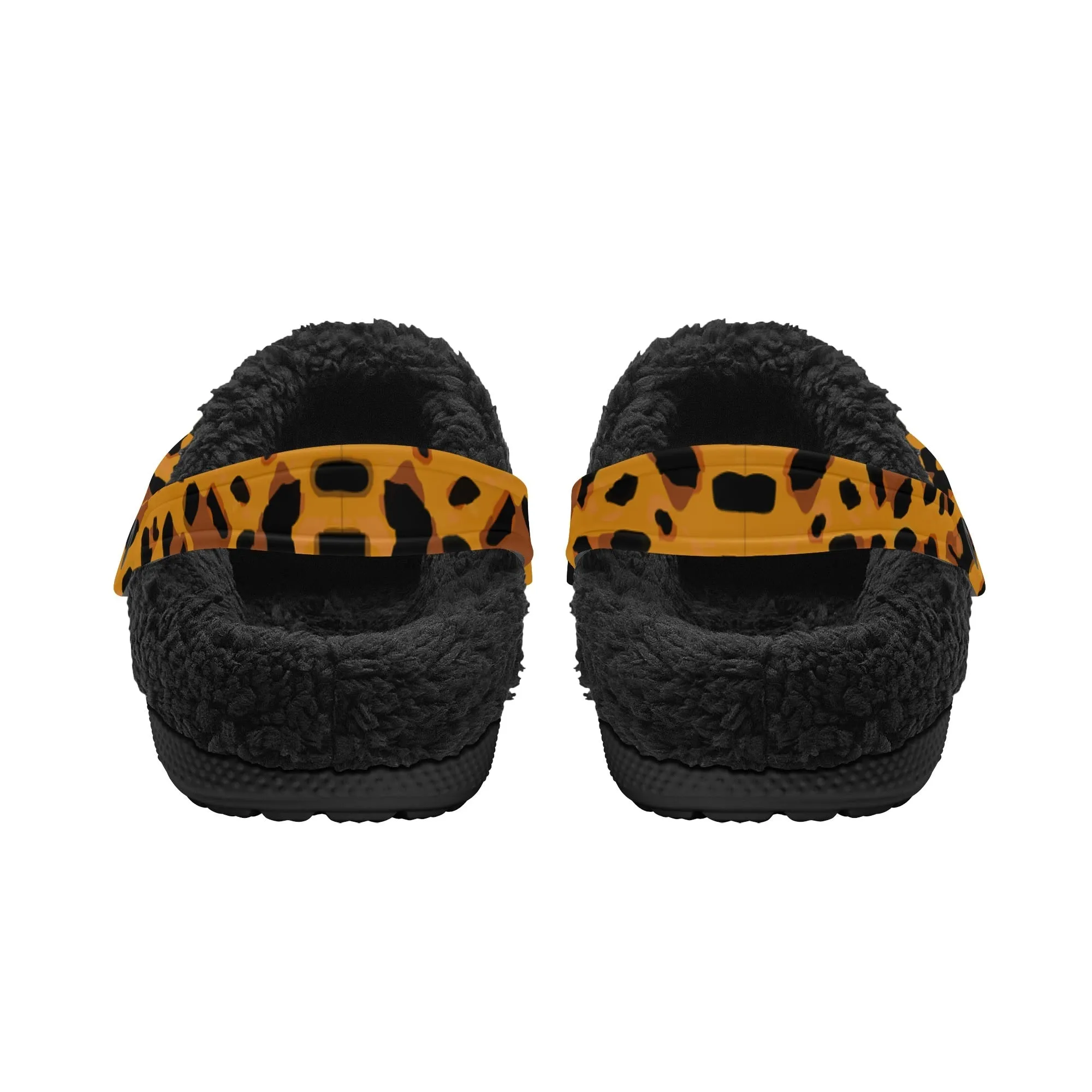 Tiger Stripe Black Winter Fur Lined Clog