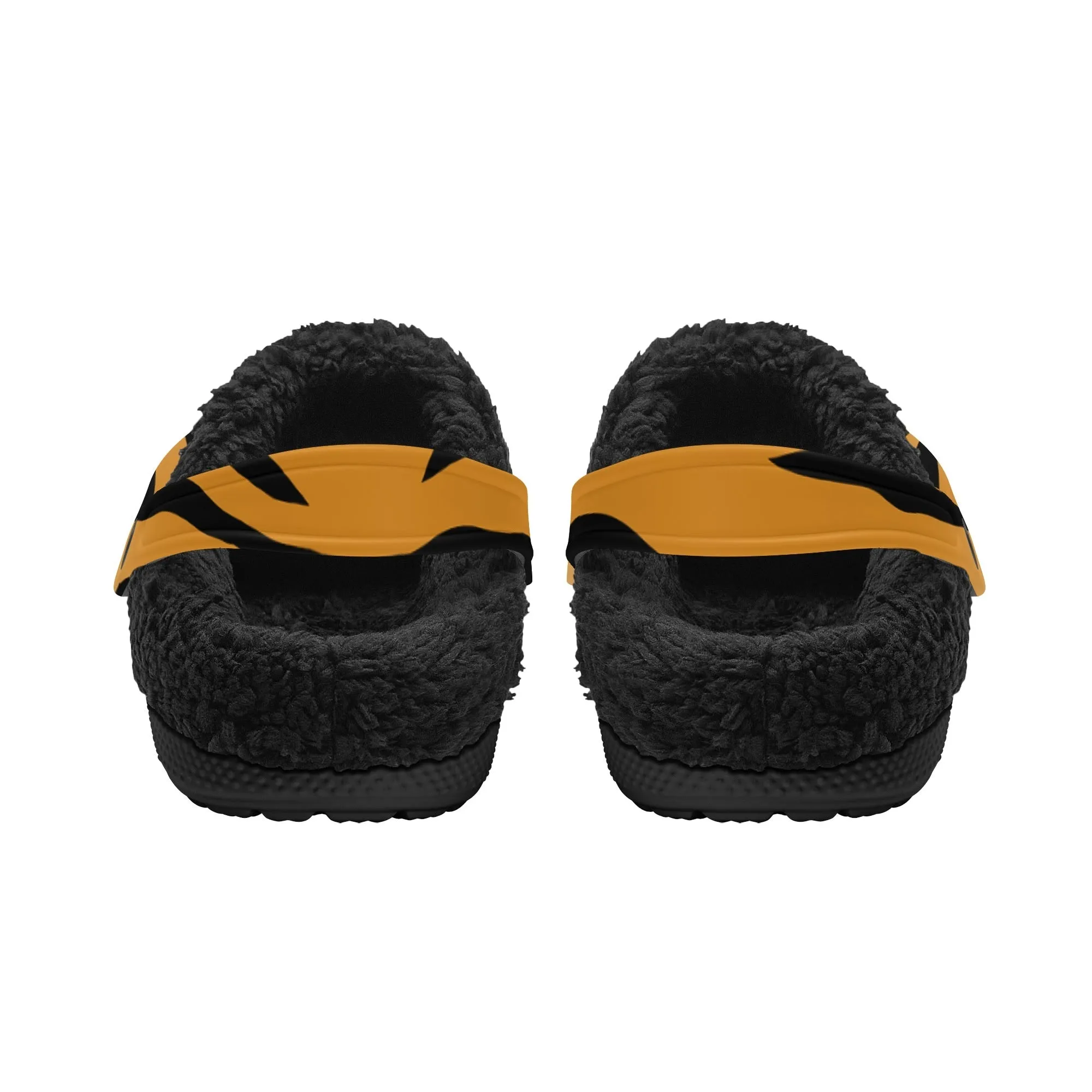 Tiger Stripe Black Winter Fur Lined Clog