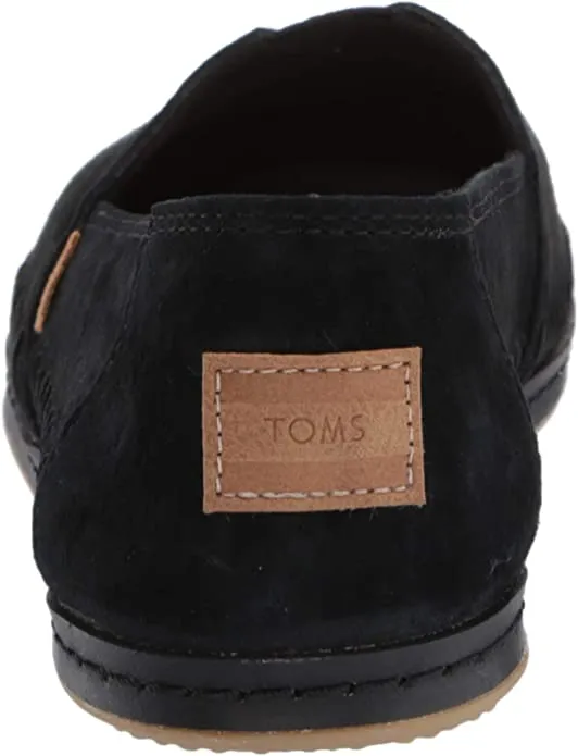 TOMS Women's Alpargata Espadrille, Size: 5.5 B(M) US, Color: Black Npig Nubuck Su