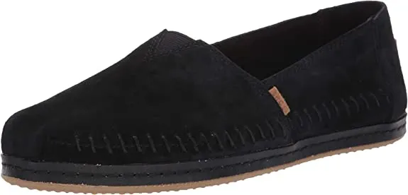 TOMS Women's Alpargata Espadrille, Size: 5.5 B(M) US, Color: Black Npig Nubuck Su