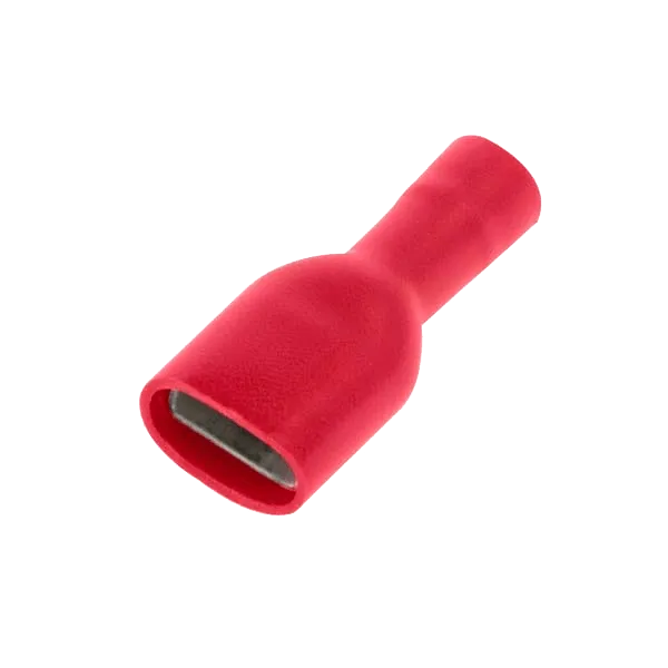 Unicrimp QRFPO28F5 100Red Fully Ins F Pushon 2.8 & .5mm Tab (100 Pack)