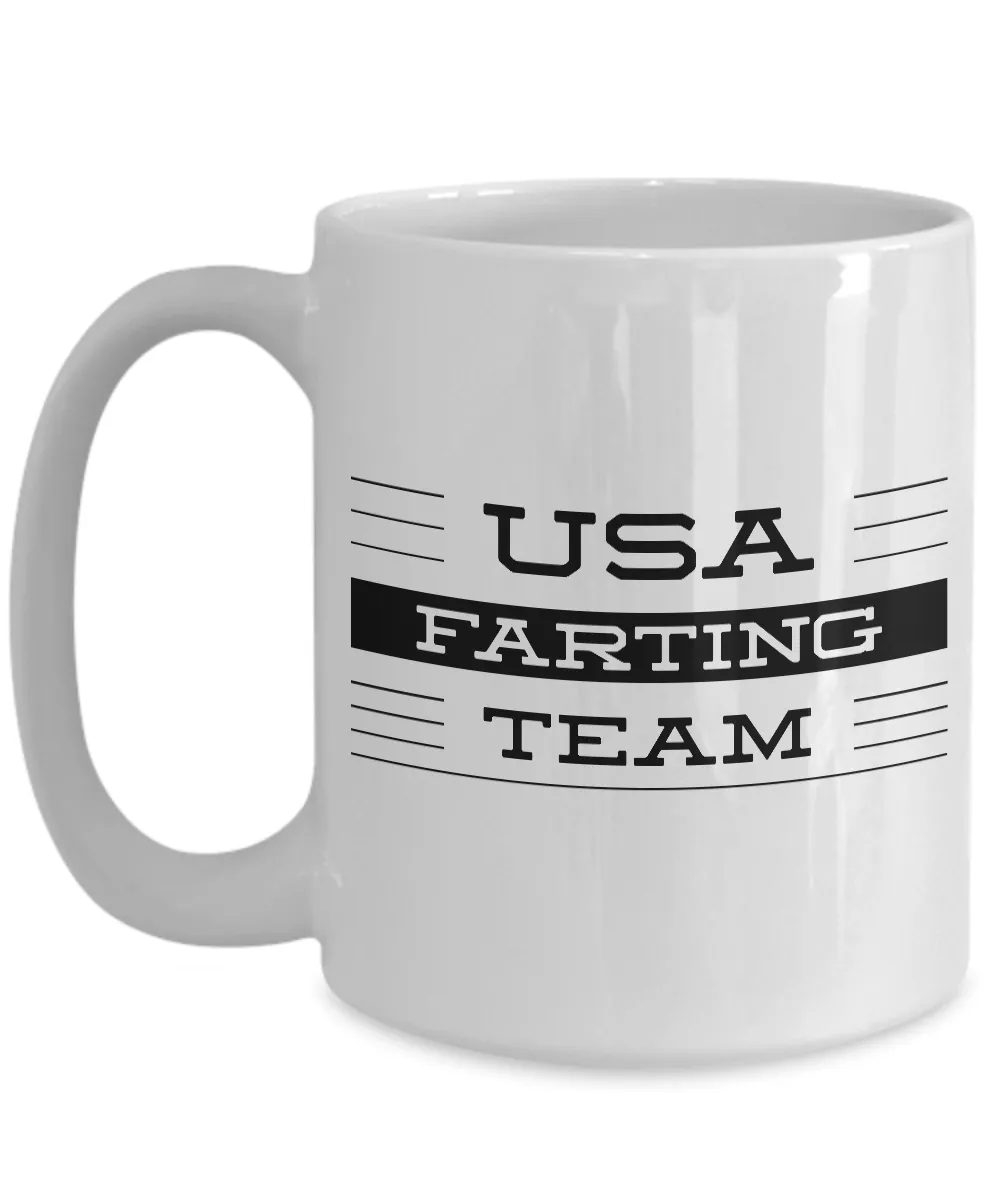 USA Farting Team Fart Mug Gifts Ceramic Coffee Cup