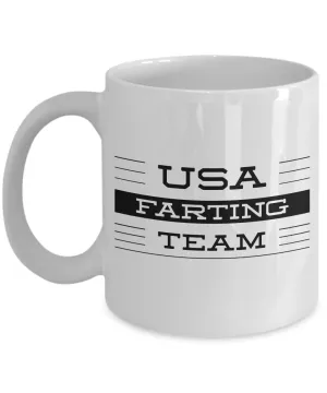 USA Farting Team Fart Mug Gifts Ceramic Coffee Cup