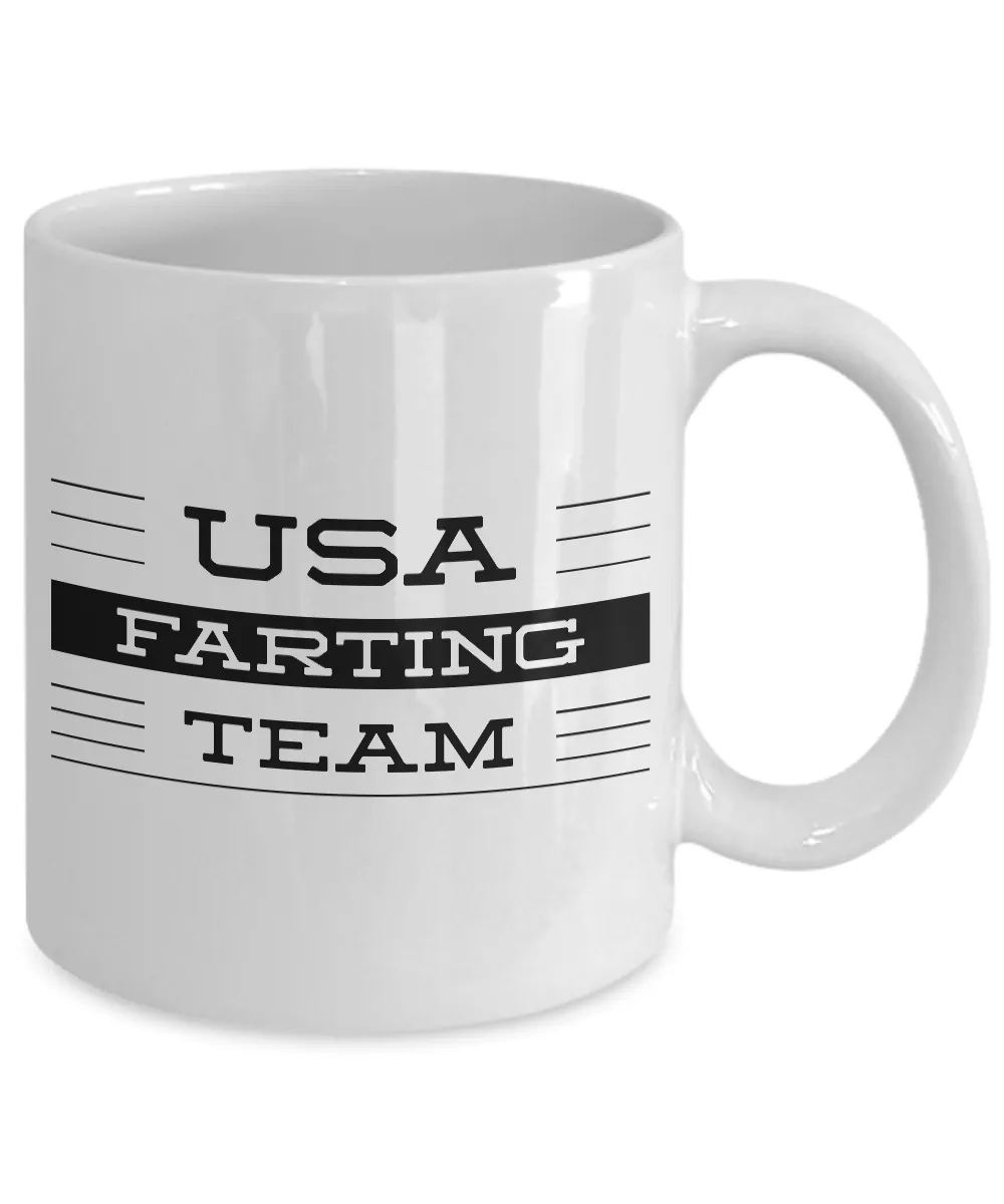 USA Farting Team Fart Mug Gifts Ceramic Coffee Cup