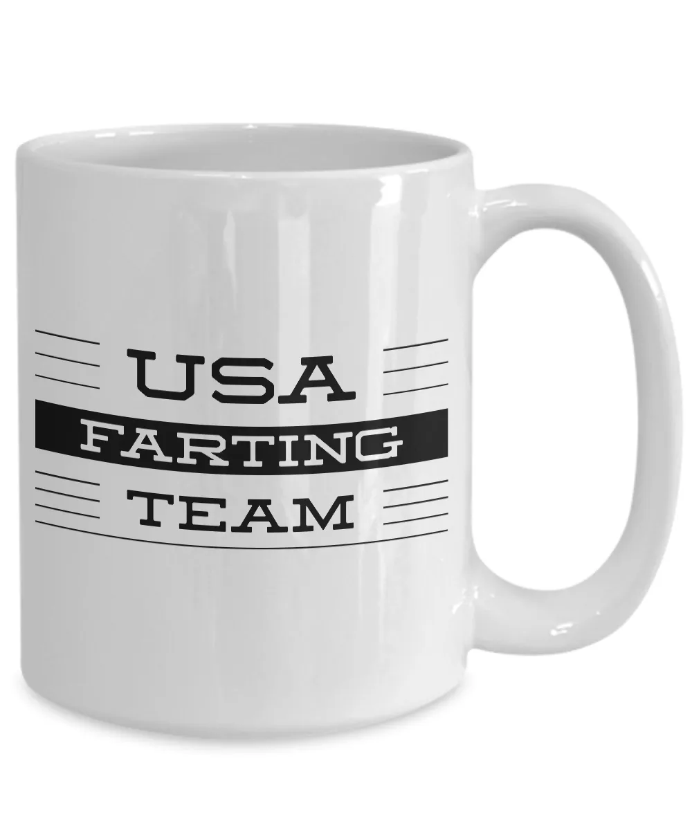 USA Farting Team Fart Mug Gifts Ceramic Coffee Cup