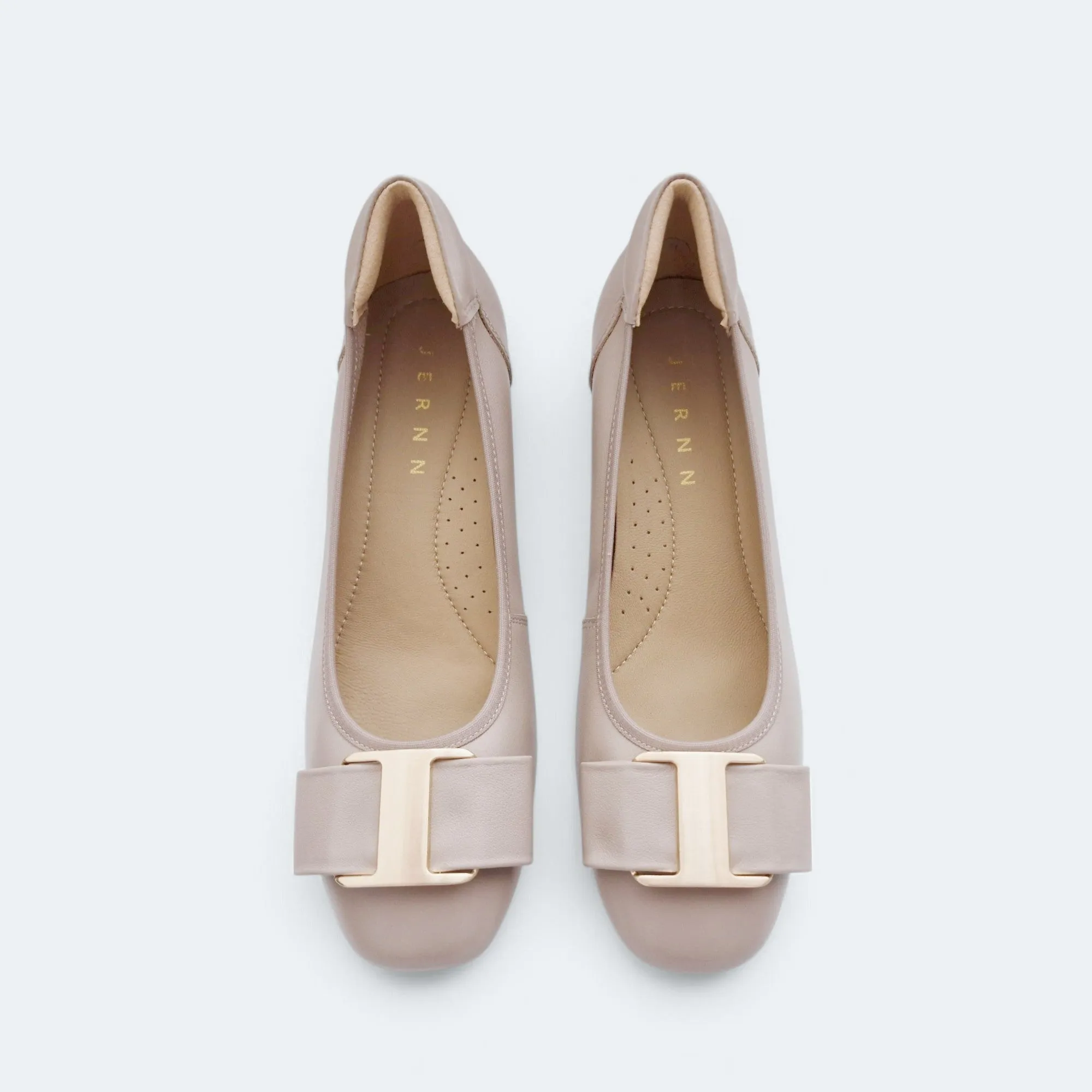 Vanessa Lambskin Leather Low Heel