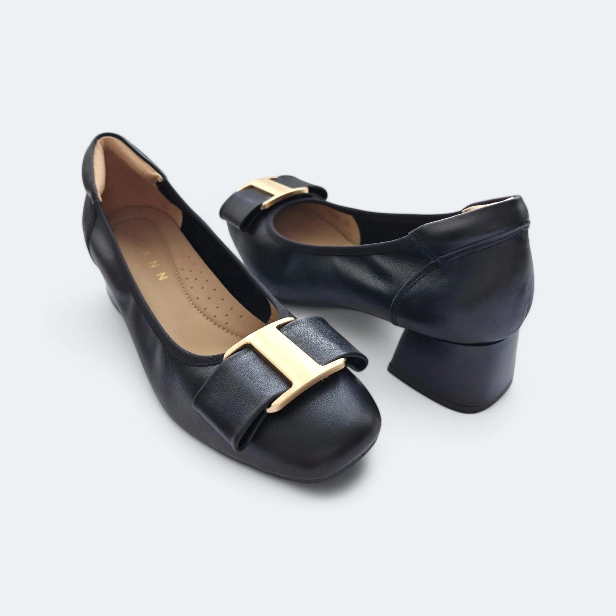 Vanessa Lambskin Leather Low Heel