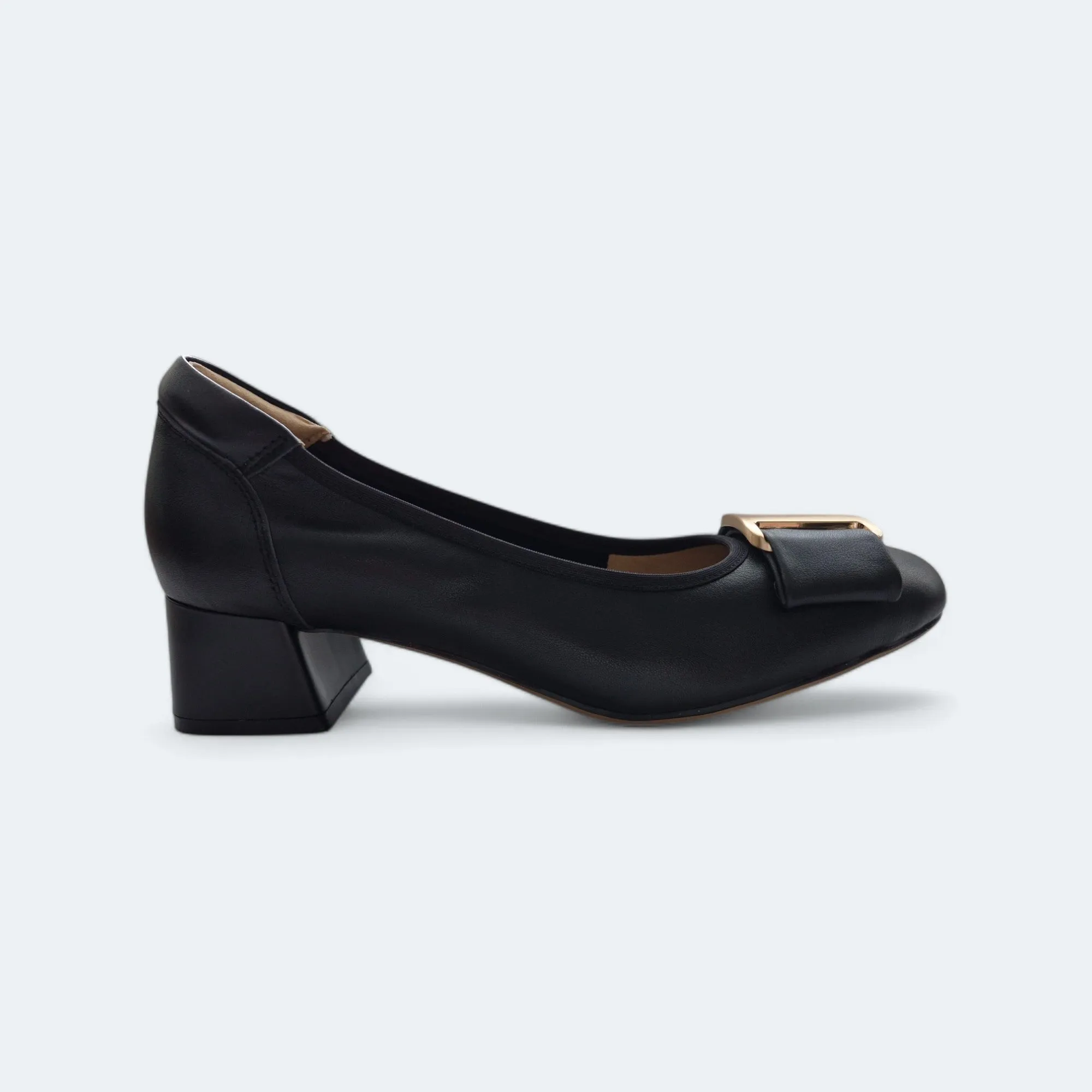 Vanessa Lambskin Leather Low Heel