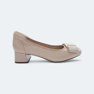 Vanessa Lambskin Leather Low Heel