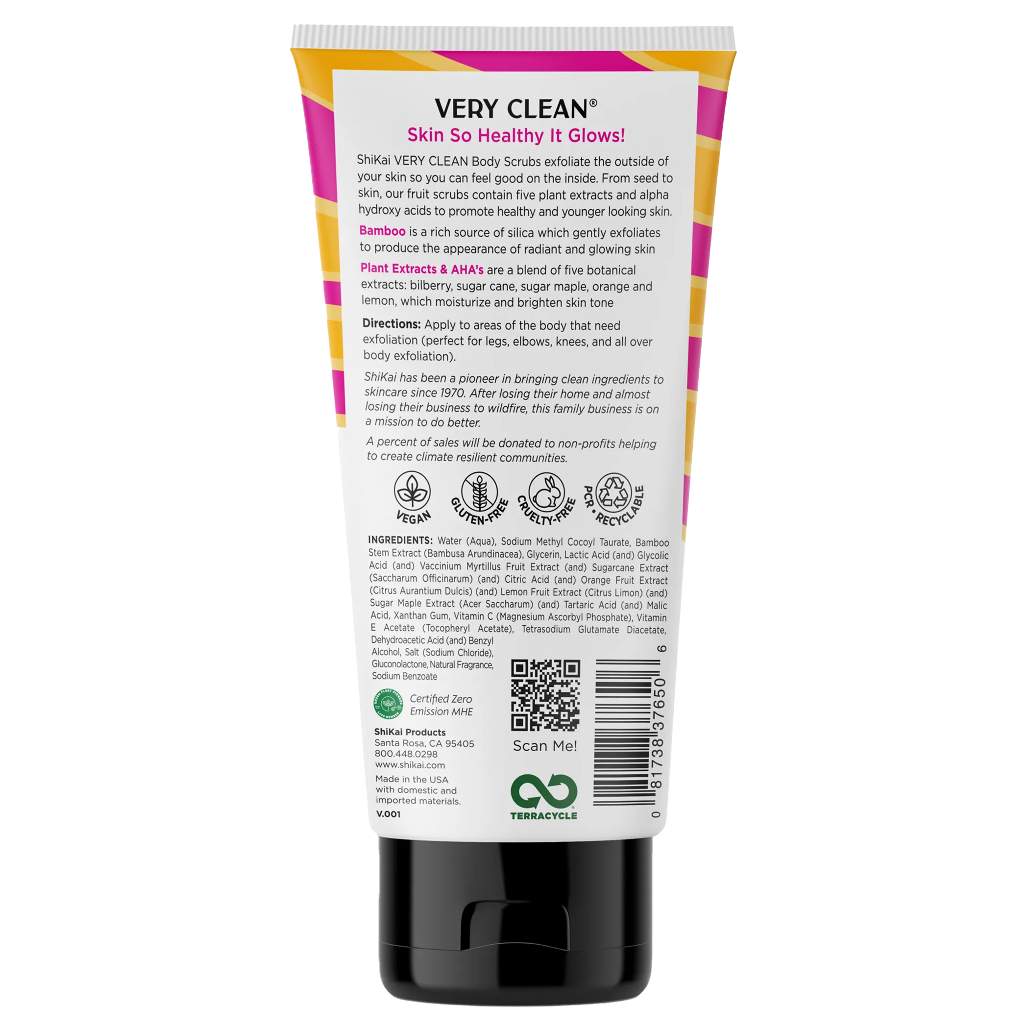 Very Clean Detox Vanilla Latte Bamboo Scrub