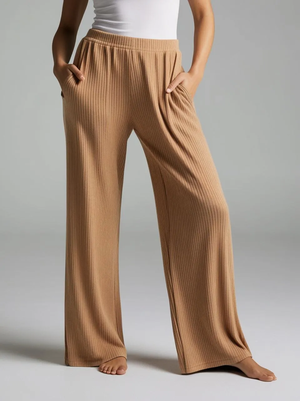 Warm Sand Trousers [WIDE LEGGED]