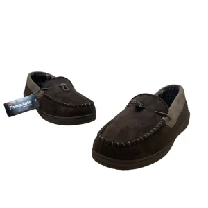 Weatherproof Mens Brown Plaid Lining Thinsulate Moccasin Slippers Size XL - New