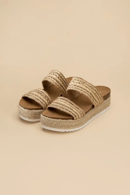 WEST ESPADRILLE SLIDES