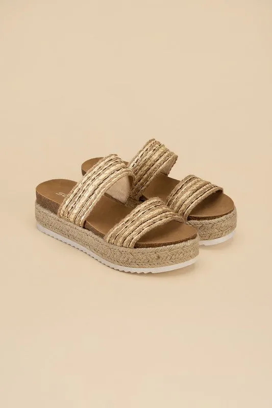 WEST ESPADRILLE SLIDES