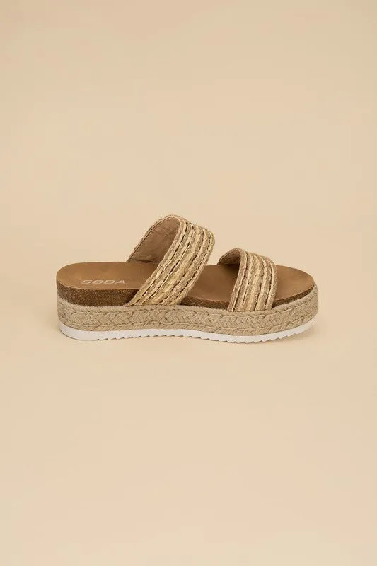 WEST ESPADRILLE SLIDES