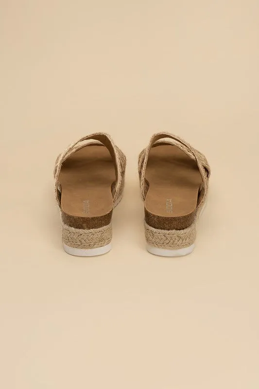WEST ESPADRILLE SLIDES