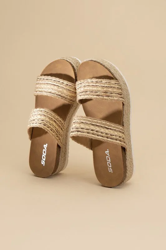 WEST ESPADRILLE SLIDES