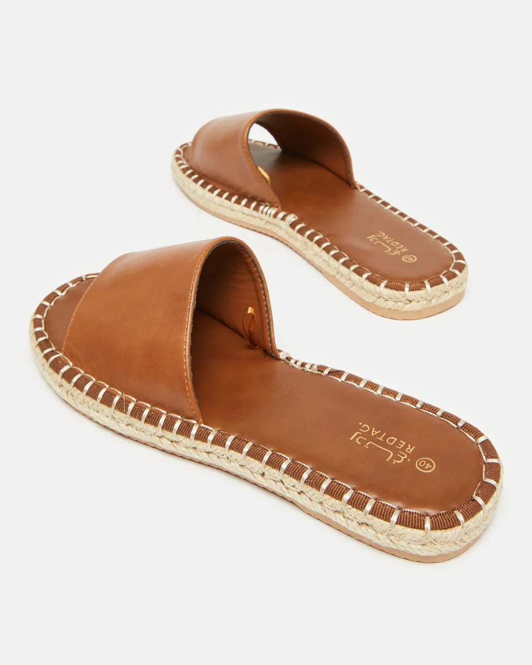 Women Brown Espadrille Mule